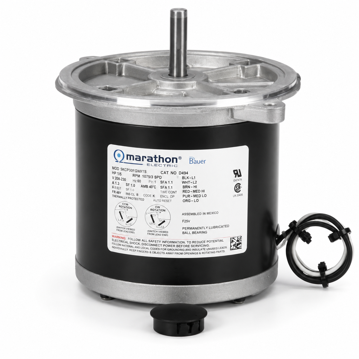 Leeson Oil Burner Motor (HVAC/R) O601 - 1/6 HP - 115 V - 1725 RPM  - Single phase