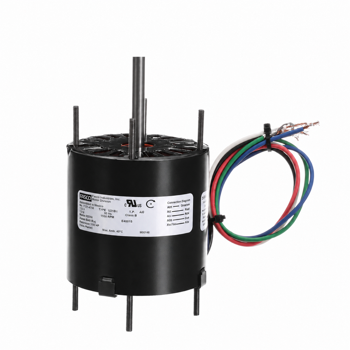 Fasco  Fan & Blower Motors (HVAC/R)  D0534 - 1/25 HP - 115 V - 1550 RPM - Single phase
