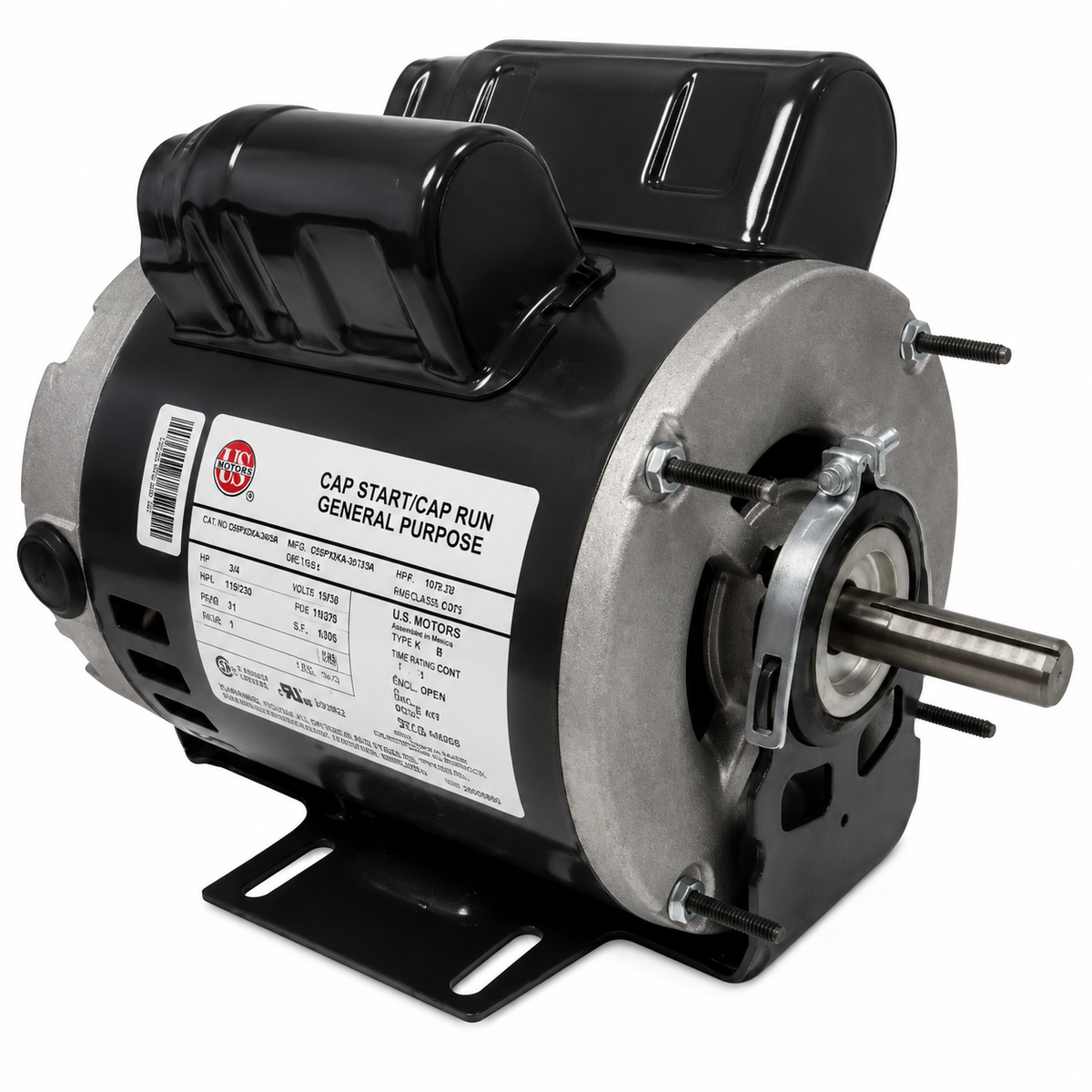 US Motors  Fan & Blower Motors (HVAC/R) 6311 - 3/4 HP - 115 V - 1725/1140 RPM - Single phase