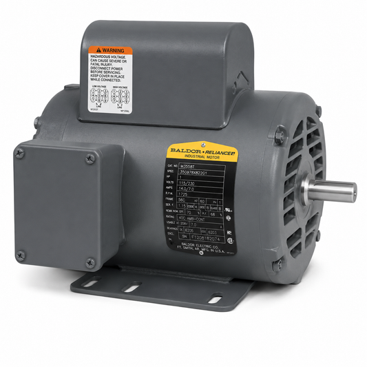 BALDOR L1410T Industrial Electric Motor 5 HP - 230 V - 1750 RPM - Single phase