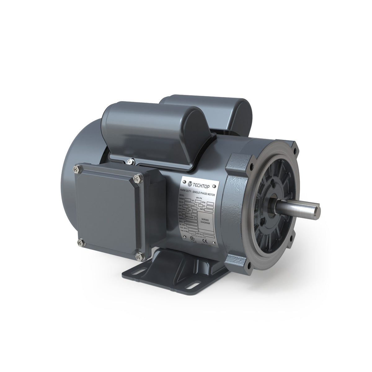 FDR.754C-C-01 TECH TOP 3/4 HP, 1800 tr/min, monophasé, 115/208-230 V, bride rigide 56C/C, TEFC 