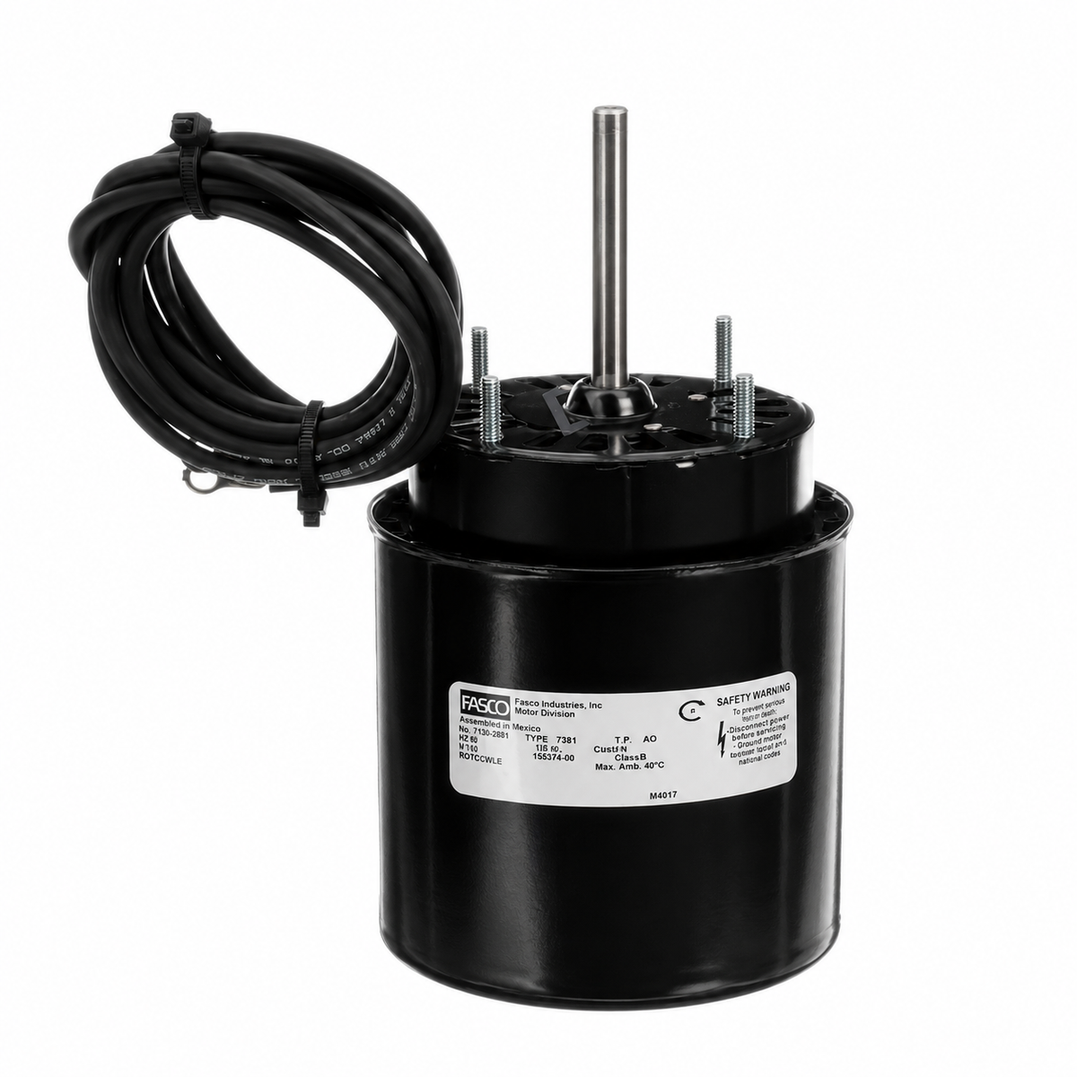 Fasco   Fan & Blower Motors (HVAC/R)  D498 - 1/15 HP - 460 V - 1550 RPM - Single phase