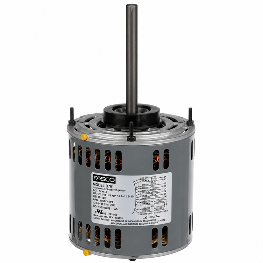 Fasco  Fan & Blower Motors (HVAC/R)  D701 - 1/2 HP - 115 V - 1075 RPM - Single phase