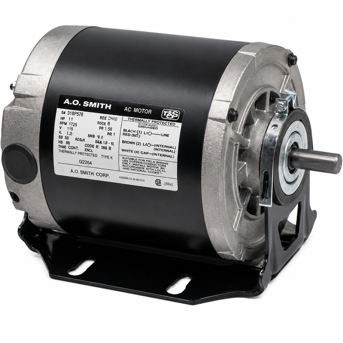 Century Fan & Blower Motors (HVAC/R) GF2024 - 1/4 HP - 115 V - 1725 RPM - Single phase