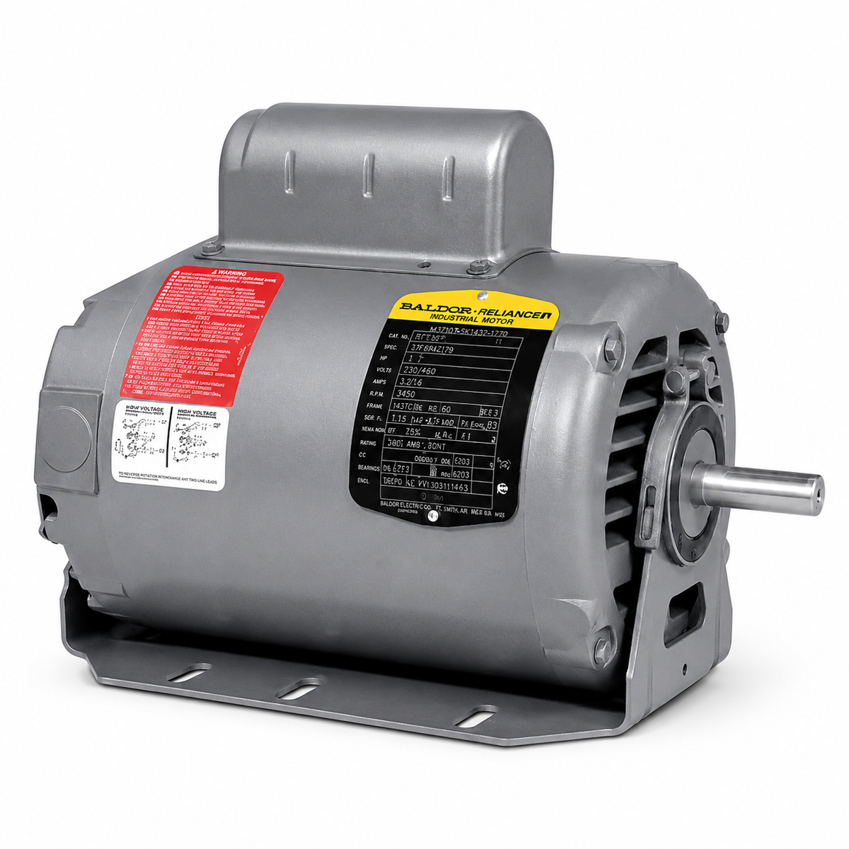 Baldor Fan & Blower Motors (HVAC/R) RL1324SA - 3/4 HP - 115 V - 1800 RPM - Single phase