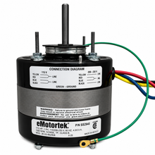 Load image into Gallery viewer, Emotortek  OEM Replacement Motors (HVAC/R)  SS2930 - 1/10 HP - 115/230 V - 1050 RPM - Single phase